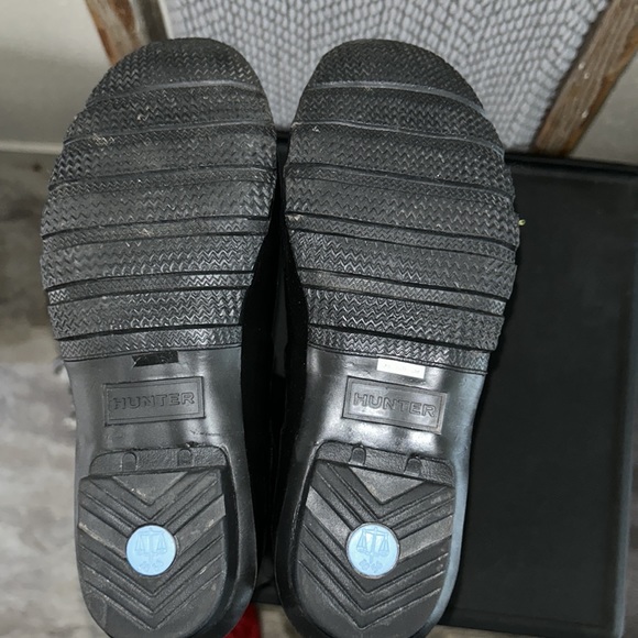Hunter below the knee rubber rain boots black size 8 - Picture 6 of 8